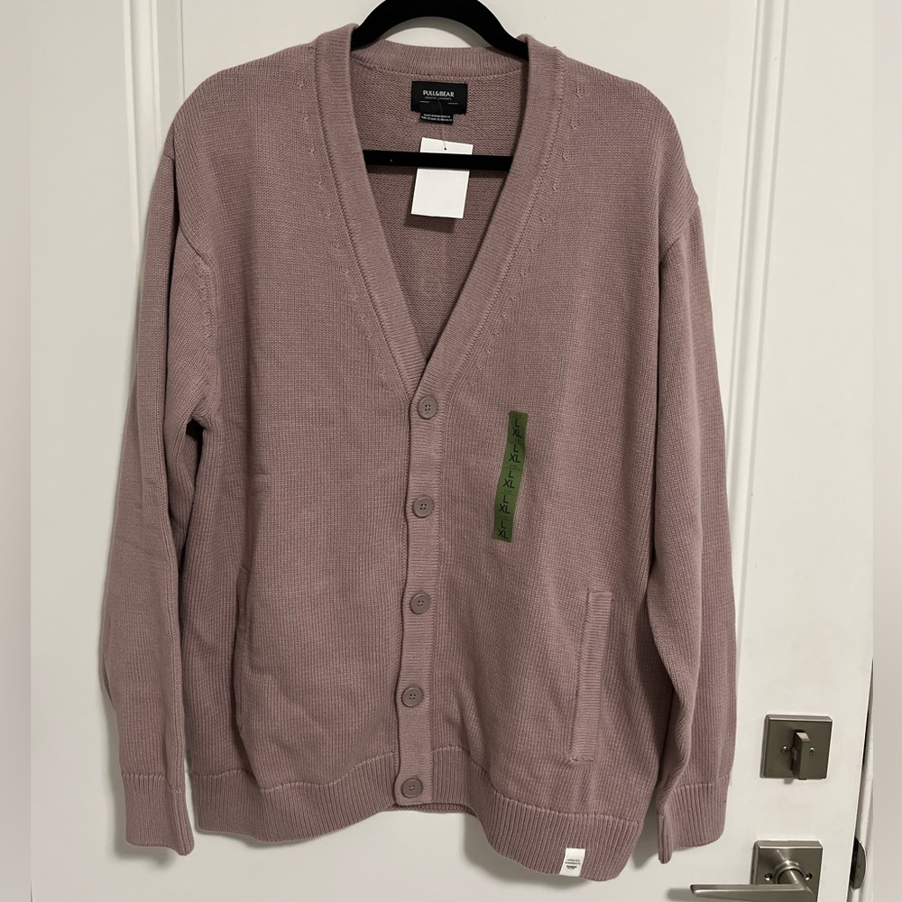 Pull & Bear Men’s Cotton Button Up Cardigan - Size L-XL